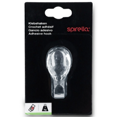 1 Крючок для ванной Spirella Jewel, пластик, хром, цвет прозрачный