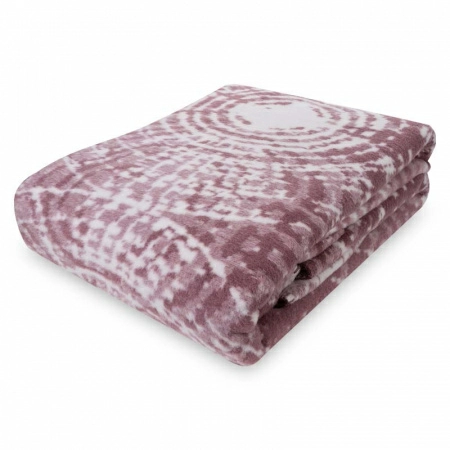 Плед 200x220см Pappel Cotton, белый с бордовым фото 1