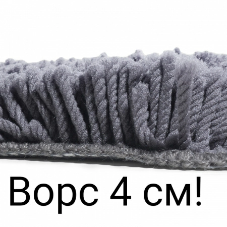 3 Коврик для туалета Spirella Highland 55х55см, серый фото 4