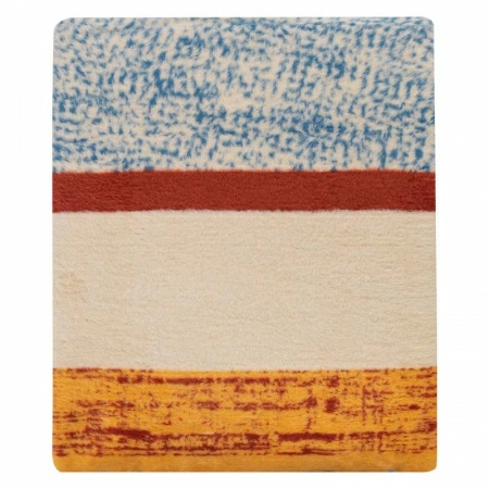 Плед 150x200см Pappel Cotton, голубой с бежевым фото 4