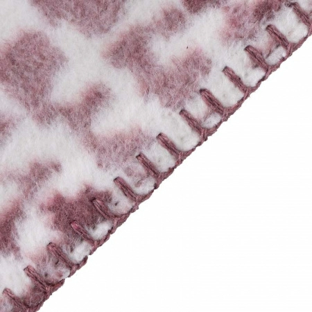 Плед 150x200см Pappel Cotton, белый с бордовым фото 4