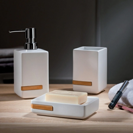 Дозатор для жидкого мыла Spirella Oslo, белый фото 2