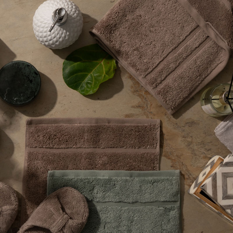 Полотенце махровое Pappel Cirrus/S 70x140, хаки фото 5