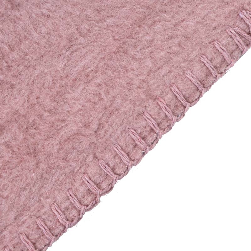 Плед 200x220см Pappel Cotton, розовый с серым фото 4