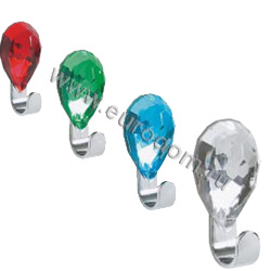 Крючок для ванной Spirella Jewel, пластик, хром, цвет прозрачный фото 2