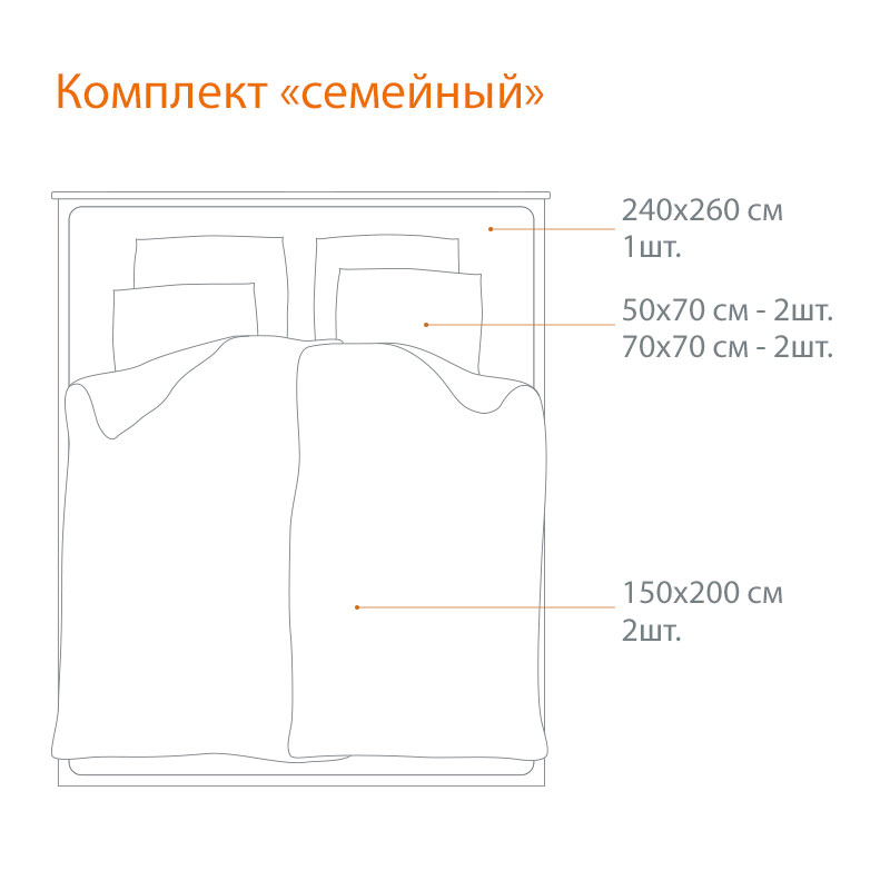 Комплект постельного белья семейный Pappel Jacquard Brown фото 3