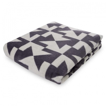 Плед 150x200см Pappel Scotch Jacquard, серый с белым фото 1