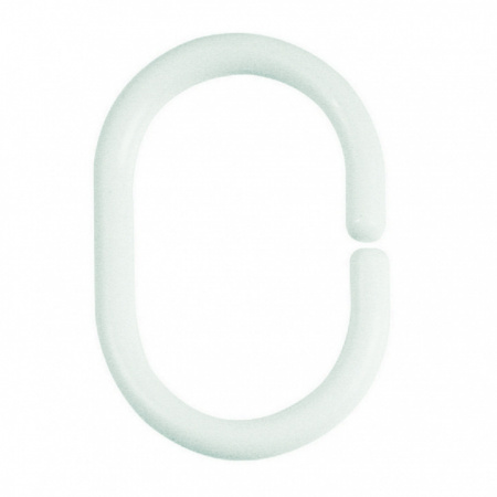 Кольца для штор Spirella C-minor, 12шт, цвет белый фото 1