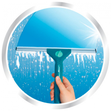 Щётка для мытья окон с губкой и телескопической ручкой Leifheit Basic Wet & Dry (90-150см) фото 6