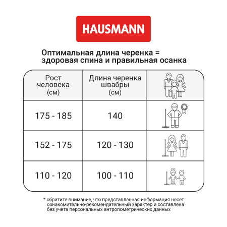 Комплект для уборки пола Hausmann Cosmic Niagara: швабра и ведро с системой отжима фото 19