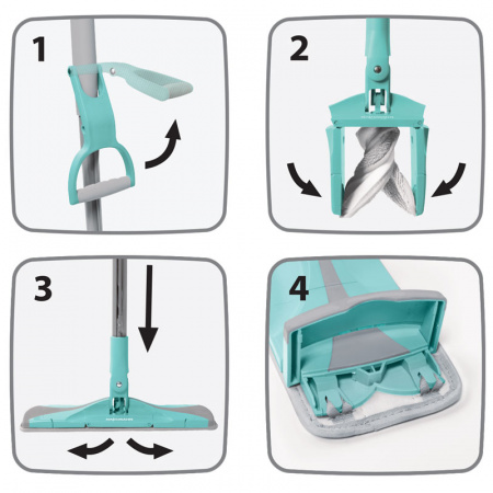 Швабра для влажной уборки Hausmann Care Clean version 2.0 с механизмом отжима фото 9