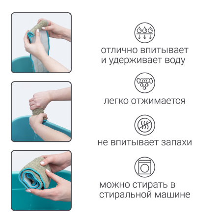 Сменная насадка из микрофибры Hausmann для швабры HM-45 фото 10