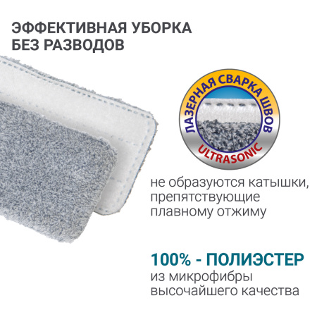 Сменная насадка из микрофибры Hausmann Cosmic Home plus к швабре НМ-47 фото 8